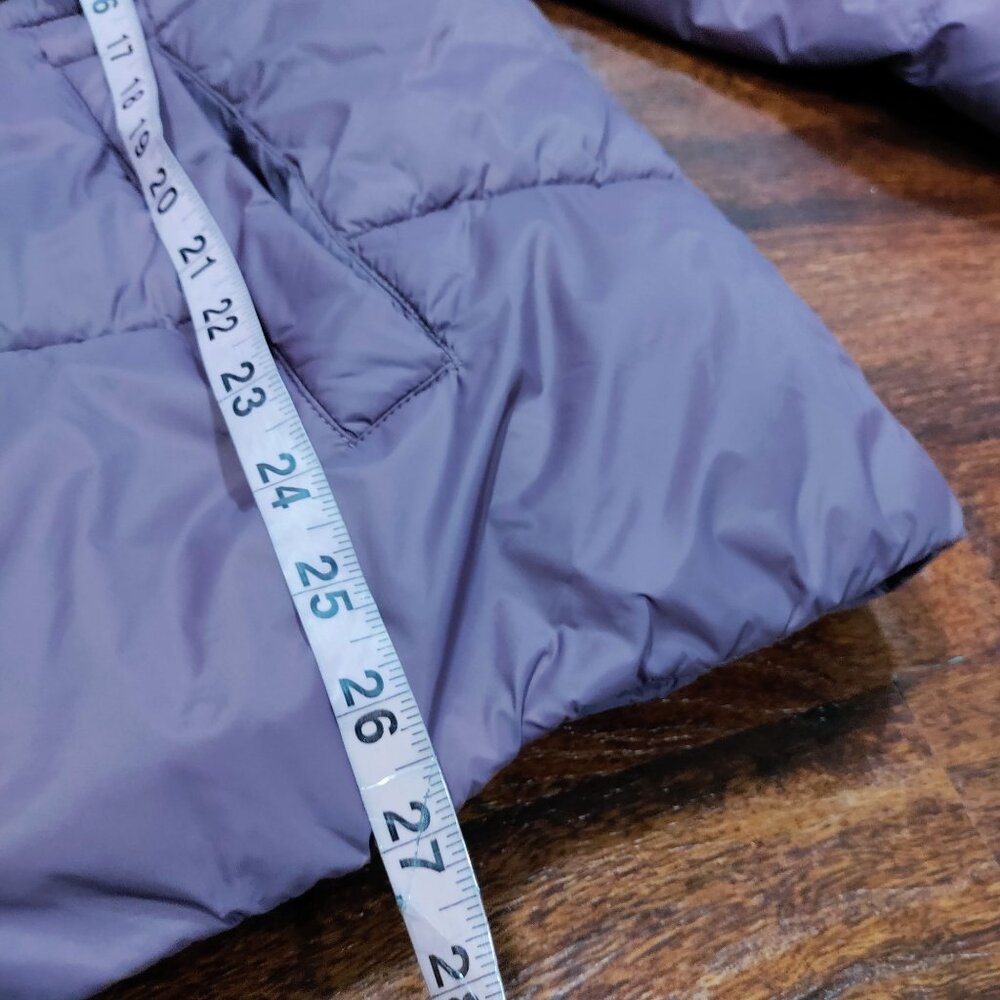 Banana Republic Dried Berry Short Duvet Puffer Coat Jacket Women's Size XL - Picture 11 of 11